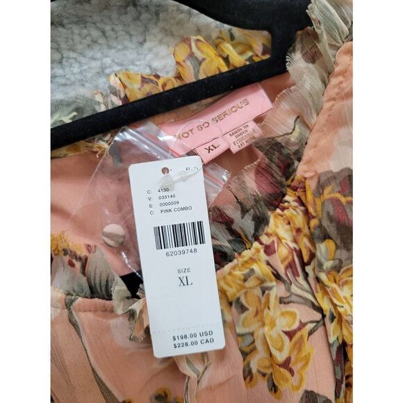 Anthropologie Amaranth Puff-Sleeved Mini Dress Not So Serious NWT Size XL - Picture 8 of 14